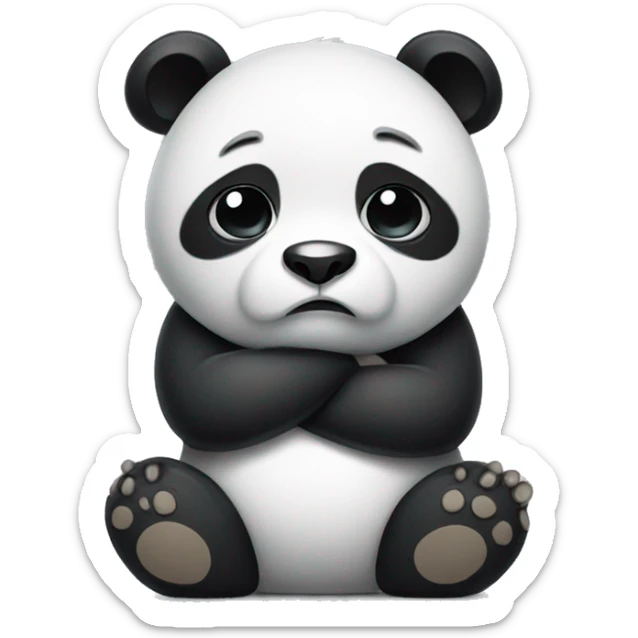 Sad panda sticker