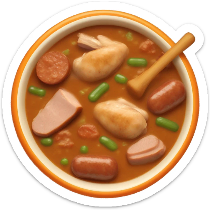 bowl-of-chicken-and-sausage-gumbo-in-a-orange-bowl  sticker