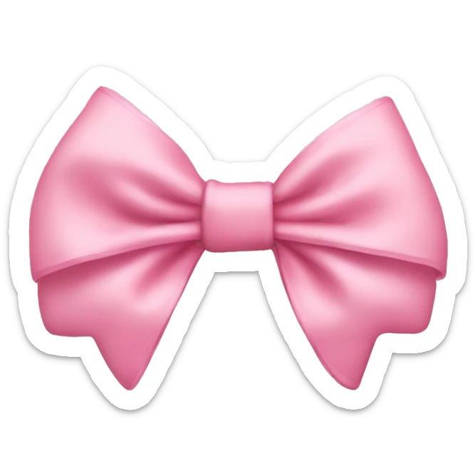 Baby pink bow sticker