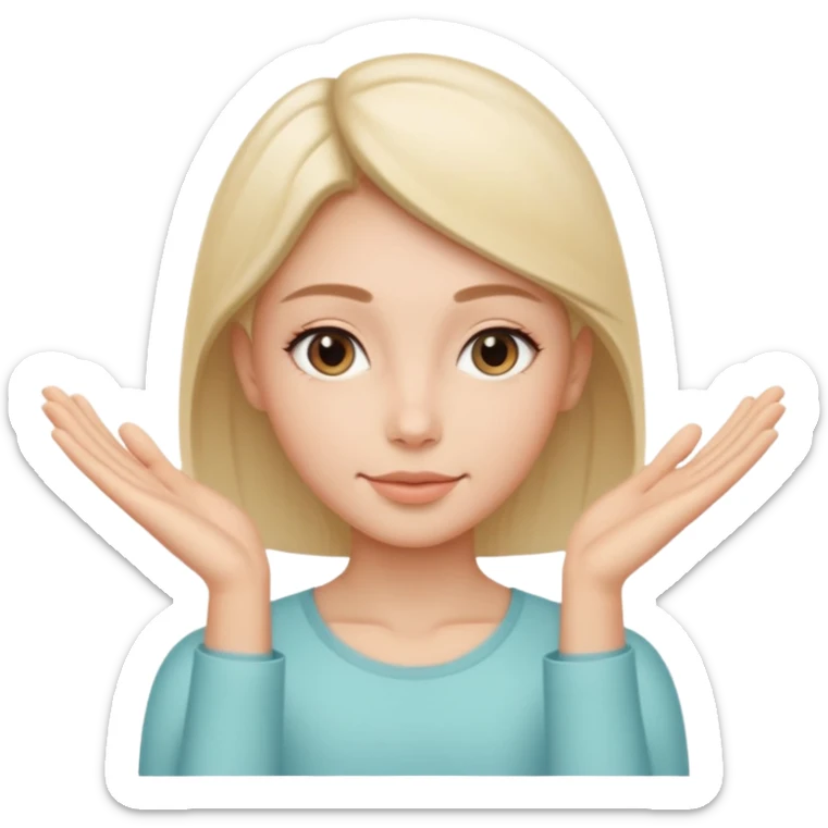 Minimal wellness-style emoji showing skin tightening,
a hand gently lifting and supporting facial skin upward,
subtle lifting gesture, smooth contours,
natural and calm look, non-medical, non-cosmetic,
no makeup, no injections, no surgery,
clean, modern, trustworthy wellness aesthetic sticker