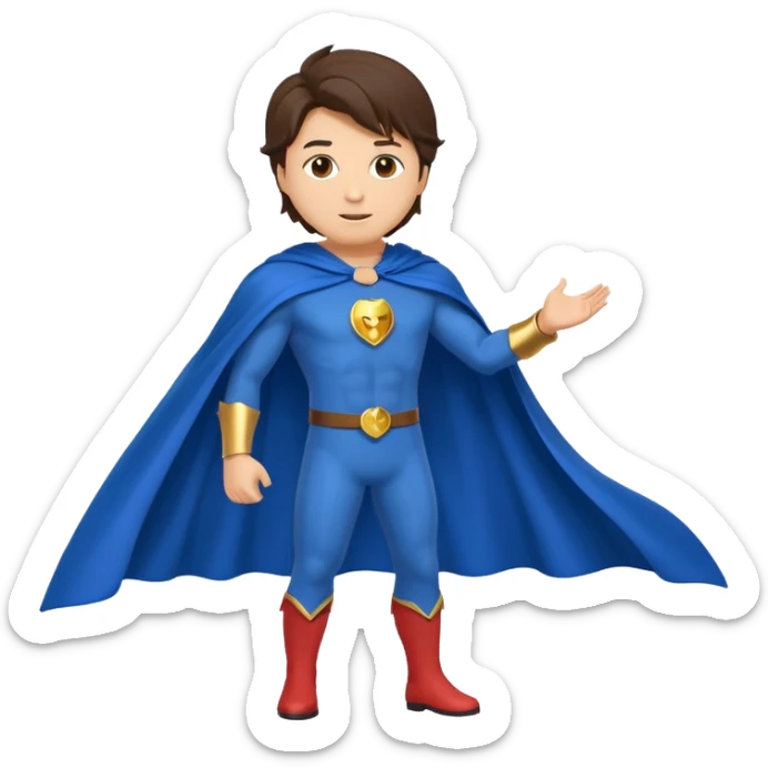 Flying Jatt full body emoji from the bollywood movie a flying Jatt also add his blue cape sticker