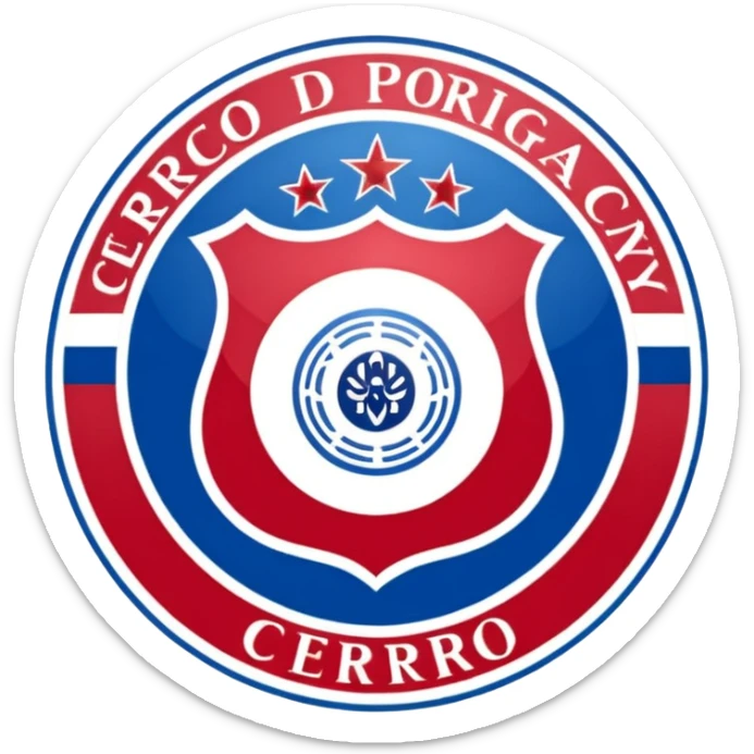 Escudo del club cerro porteño de Paraguay escudo original sticker