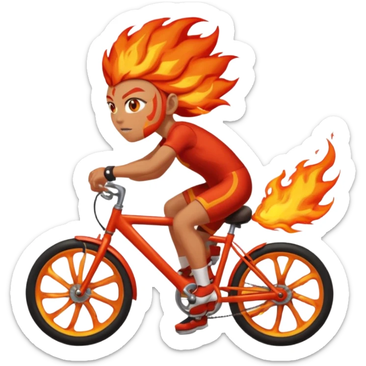 Give me a gost ride everything should be fire bike his bidy headr riding in a bike his eyes should be fire too emoji sticker