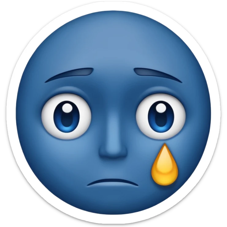Hayalkırıklığı,içten içe üzgülük,hep olcak diyip olmadığını bilmek, bunların daha birçok benzeri olan bunlara ait olan tek sembol ama yüz olmasın bir sembol sticker