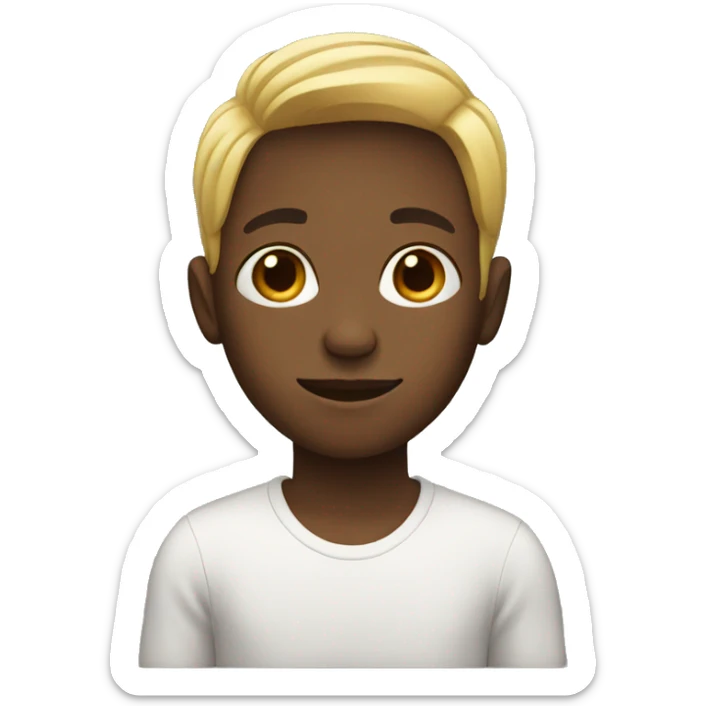 black blonde boy sticker