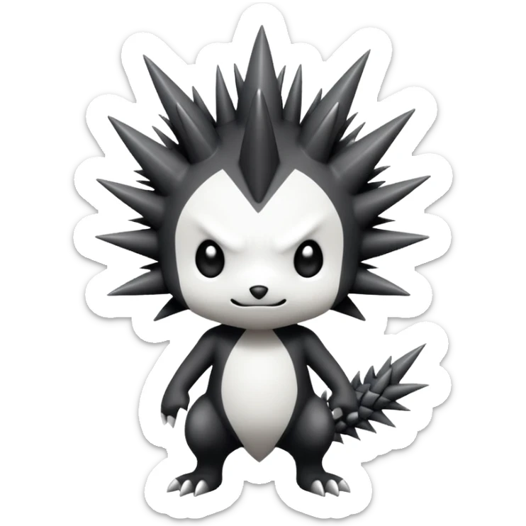Cute edgy cartoonic anime-Fantasy-Fakémon-creature (full body) sticker