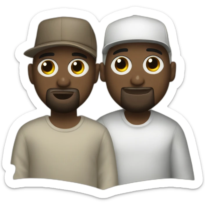 kanye west in the kippah with his best friend jew singing his songs sticker