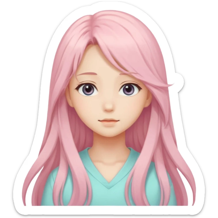 Gorgeous Beautiful Pretty Anime-Pastel-Girl aesthetic sticker