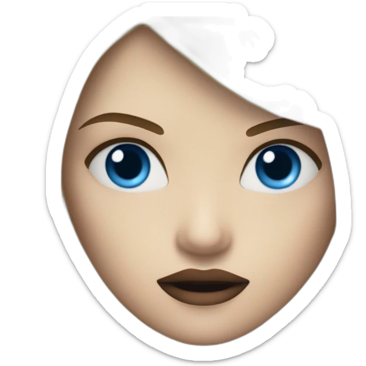 beautiful vampire woman with long blonde hair and blonde straight bangs and blue eyes wielding knives serious expression sticker