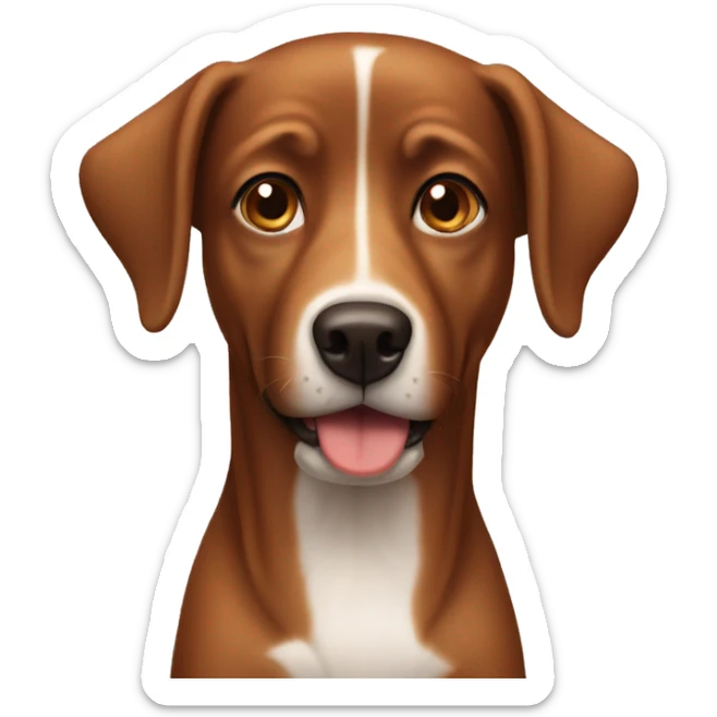 brown dog sticker
