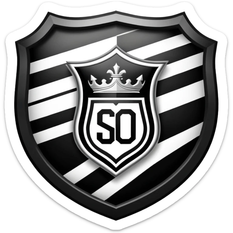 Football club SCO Angers logo, black and white striped shield with 1919 year, sports team emblem sticker