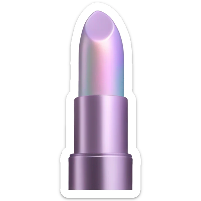 Pale pastel holographic lipstick  sticker
