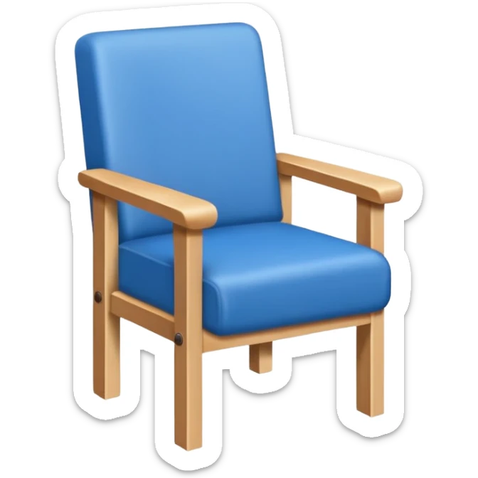 Blue chair sticker