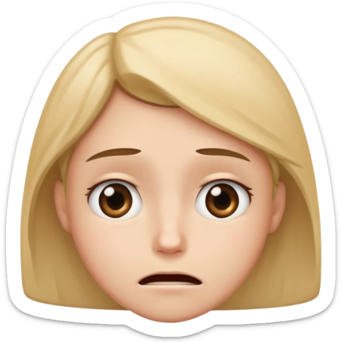 Quiero q sea una carita trizte q este mal pero q se vea feliz y en el fondo mal osea algo asi sticker