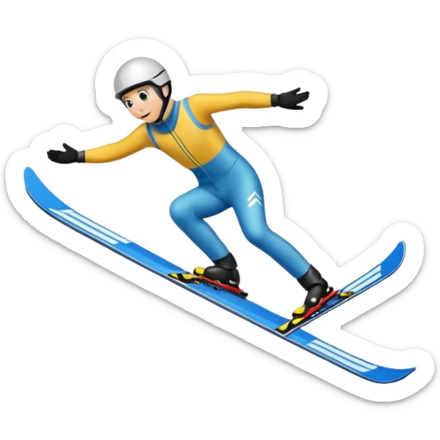 chce motikona skoczka z gry deluxe ski jump 2 takiego pixelowego jak w grze sticker