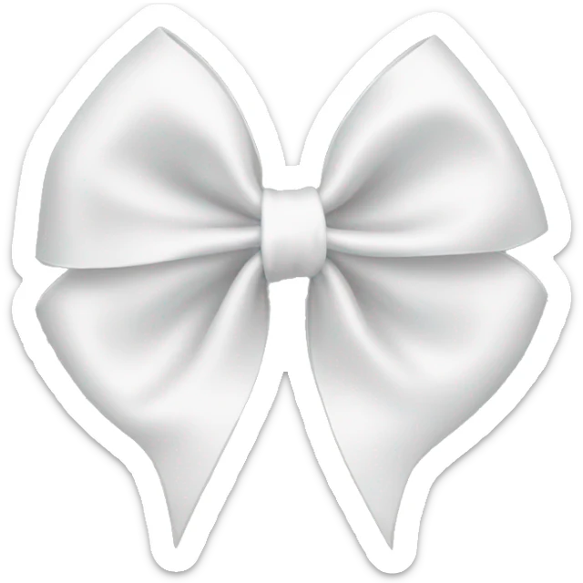 white bow sticker
