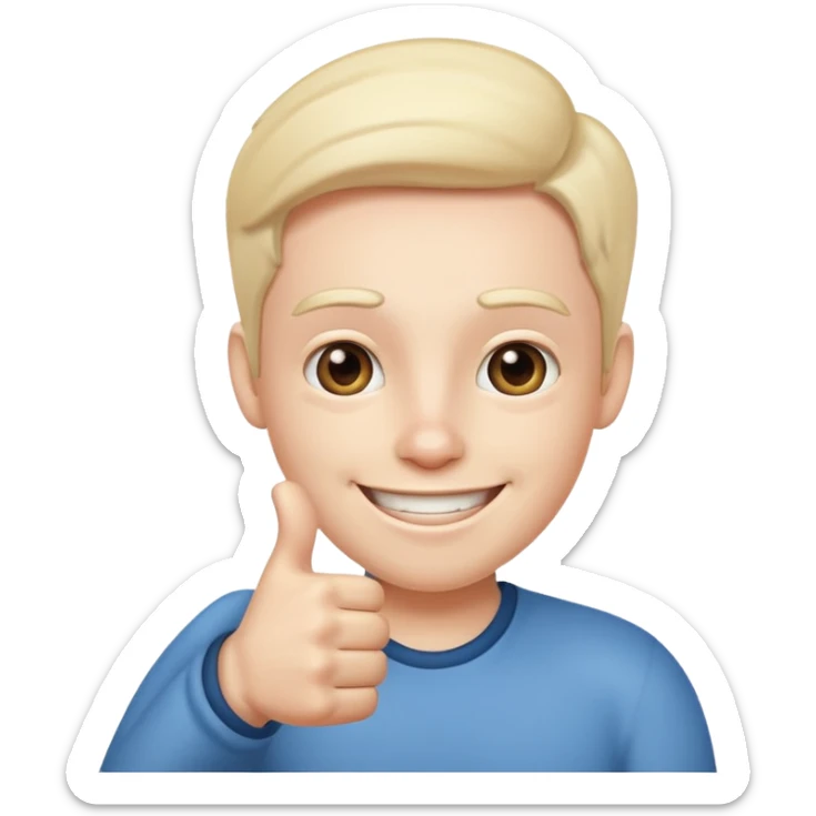 Buat gambar those bad tings guy dari sml yg sedang senang dan berikan jempol sticker