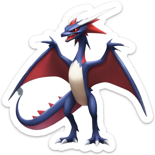 Edgy Cool Legendary Badass Godly Nargacuga-Noivern-Latias-Garchomp-Pokémon with markings Full Body sticker