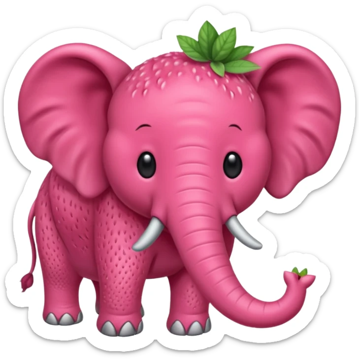 Hazme un elefante con piel de fresa sticker