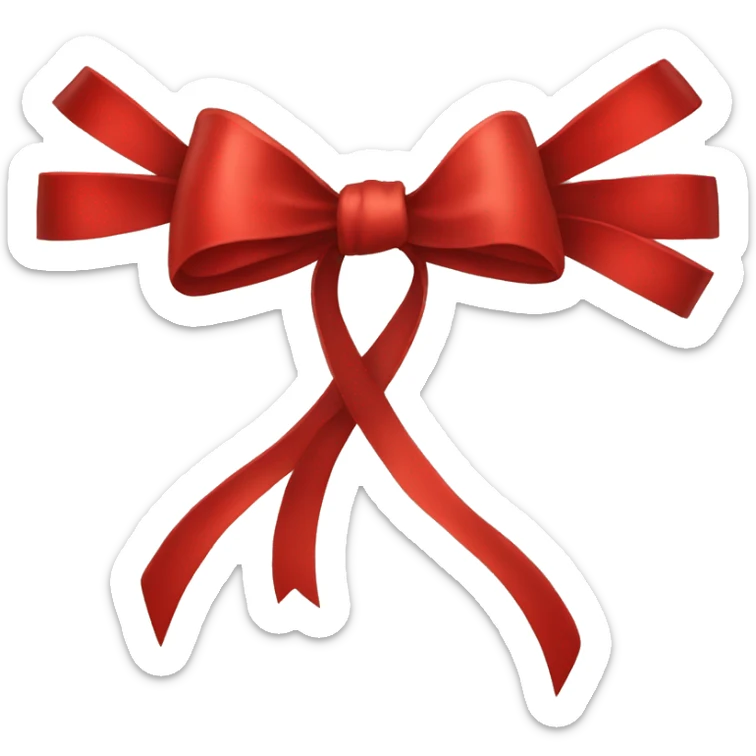 red bow sticker