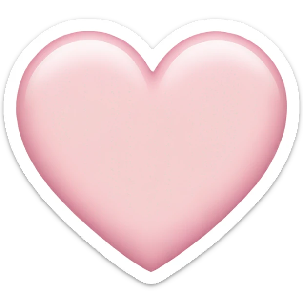 light pink heart sticker