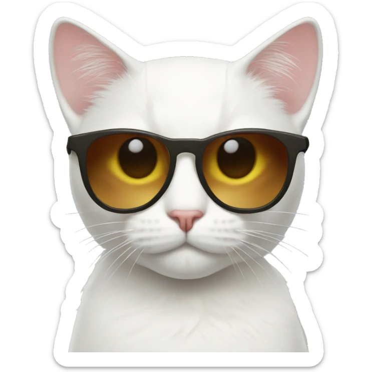 Cat with sunglasses sticker