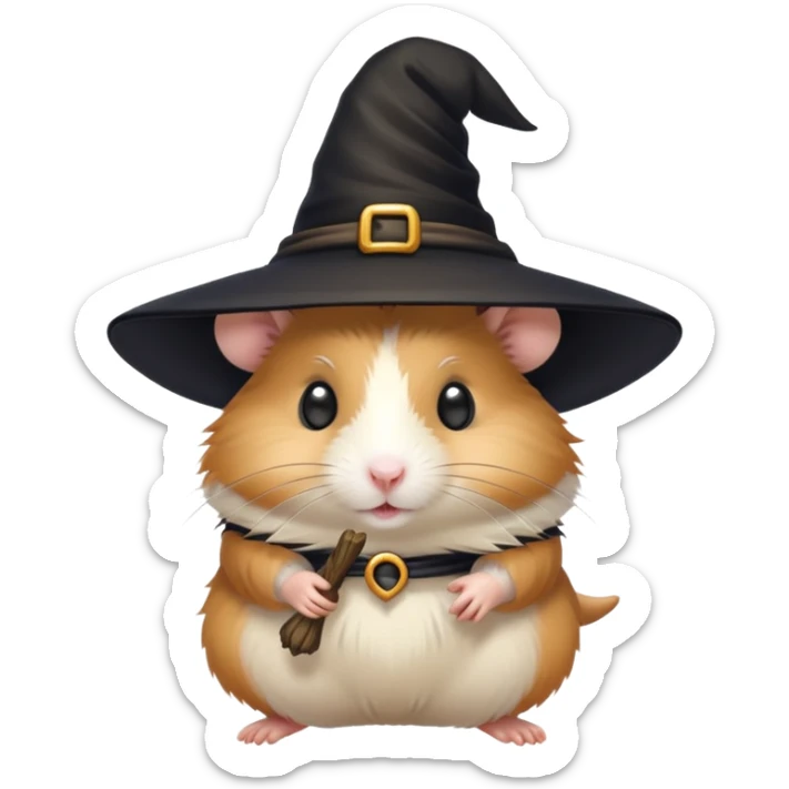 Hamster witch sticker