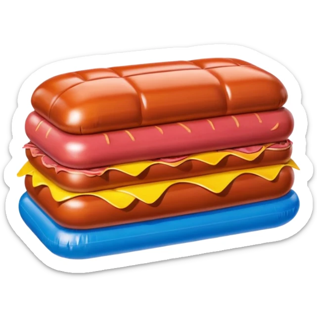  paris SPAM meat jeff koons style inflatable sculpture art painting  sticker