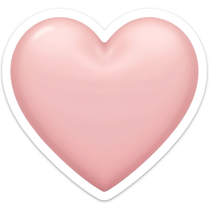 pale pink heart sticker