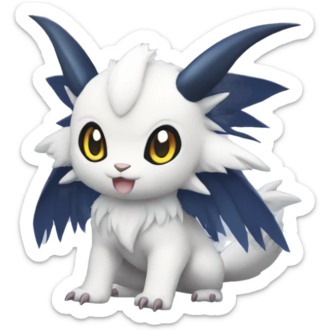 Cute Cool Kawaii Baby Nargacuga-Absol-Pokémon Full Body Detailed High Quality sticker
