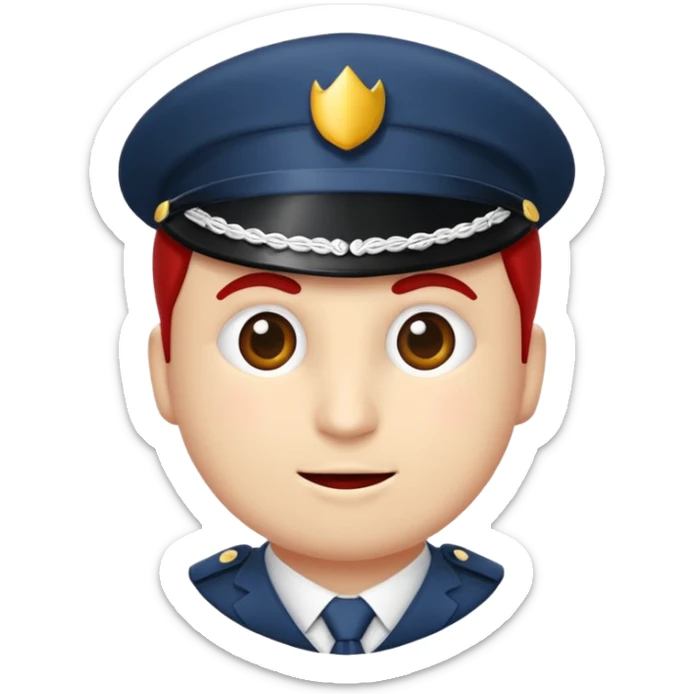 Polis emojisinin üstüne cizgi atıpmuş bir versiyonunu üret sticker