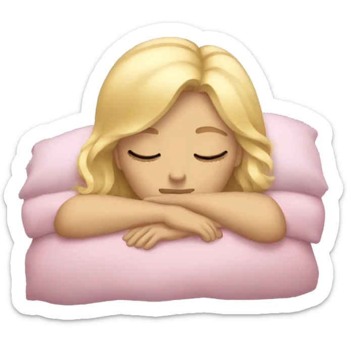 Blonde girl sleeping sticker