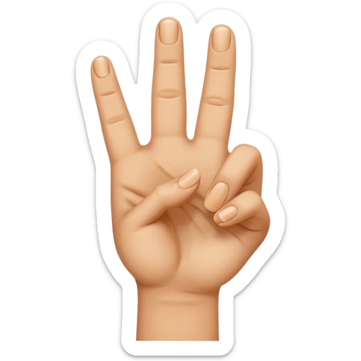 I want an emoji that looks like 🤌🏻👌🏻🤏🏻but i want that the the middle vinger touches the tumb and the other vingers dont. sticker
