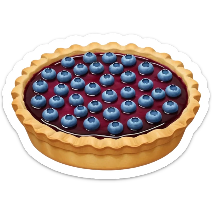 Make an emoji of a blueberry tart (small) that's broken off a bit so you can see the blueberry jam sticker