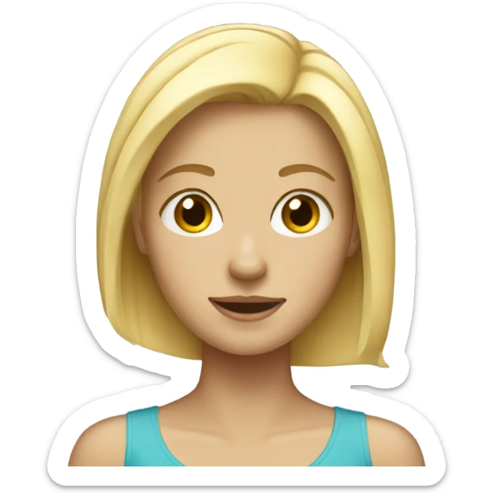 Blonde girl sticker