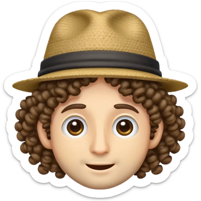 jew emoji with the jewish hat and curly hair down the side sticker