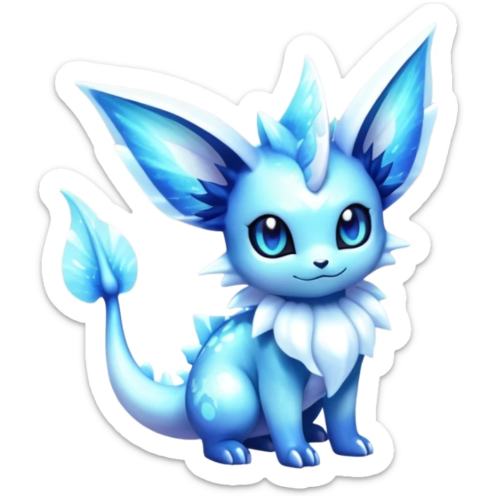Nebulae Noibat-Vaporeon-Meowstic-Fakémon-hybrid-creature (full body)  sticker