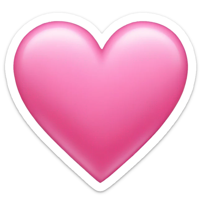 Pink heart  sticker