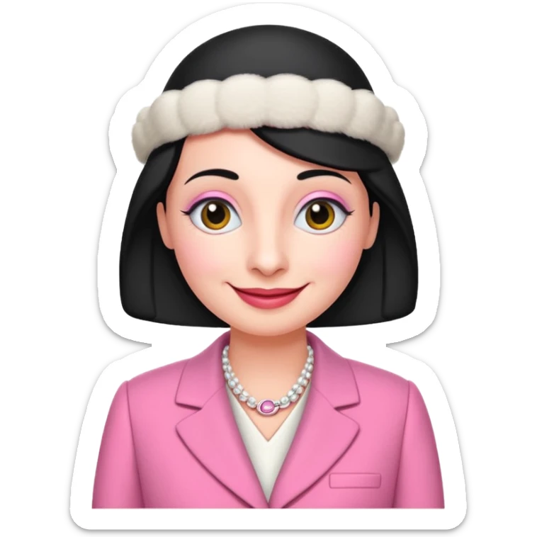 pingu mother wearing the pink chanel suit the Jackie kenddy wore sticker