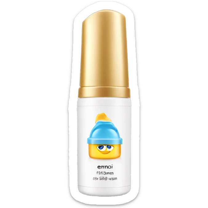 eye cream bottle with label sticker