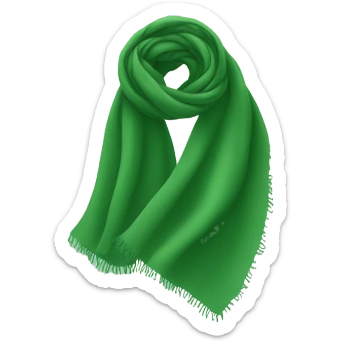 Green scarf  sticker