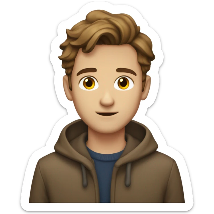 Remus Lupin - sandy brown hair, brown eyes, light skin, scars over his face sticker