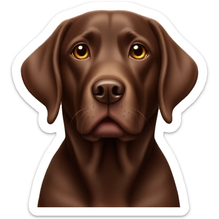 Chocolate lab sticker