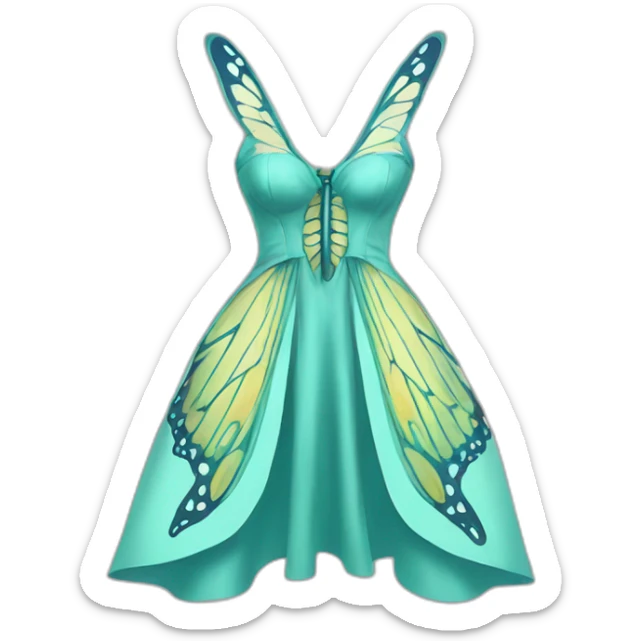 Butterfly inspired dress sticker