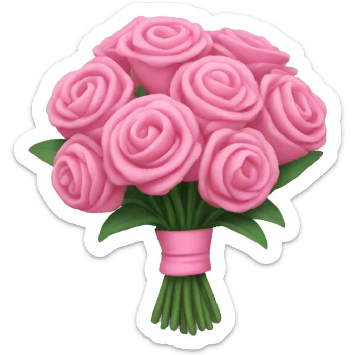 pink bouquet sticker