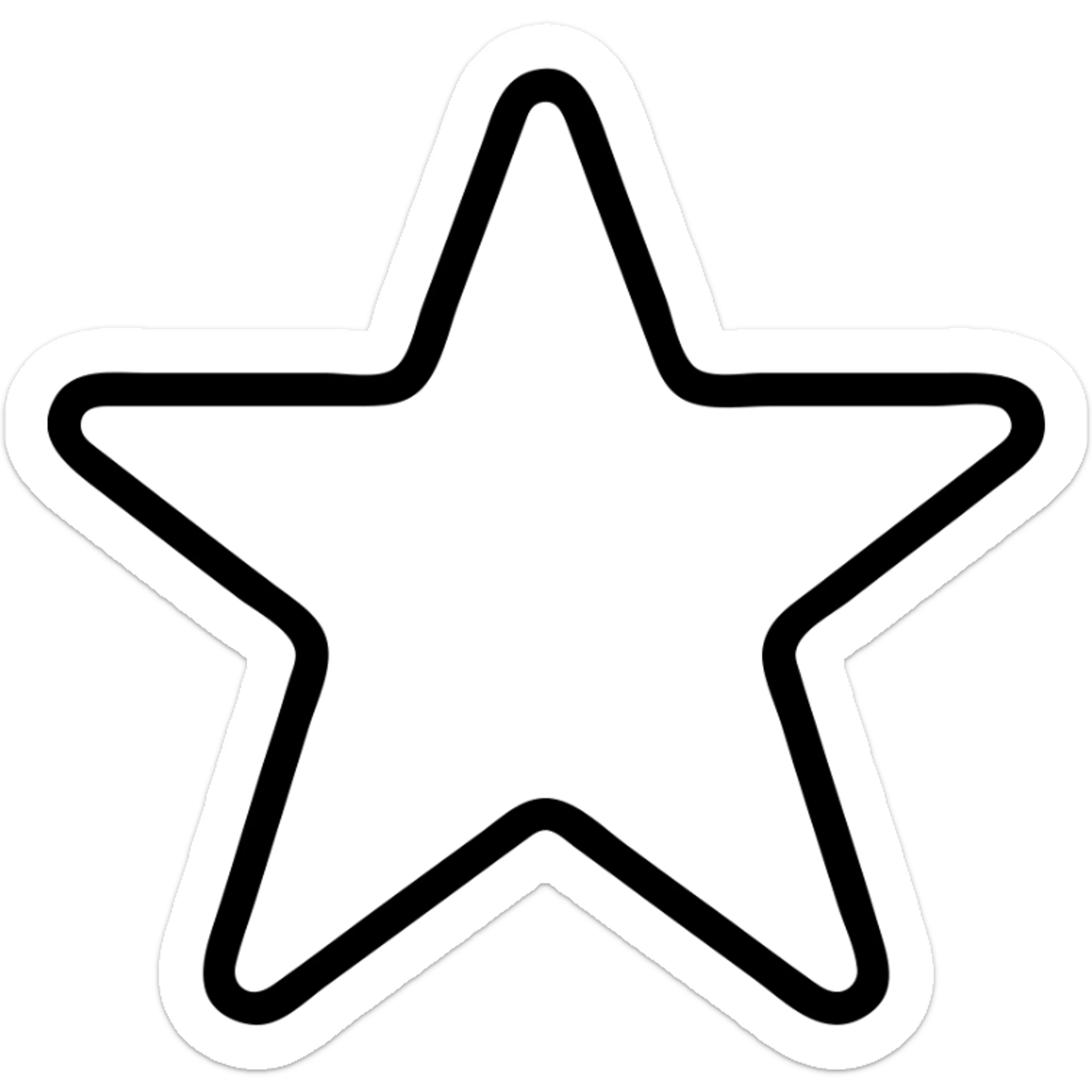outlined icon of a gold star on the glossy black body of a premium car, clean lines, subtle reflections, modern and simple sticker