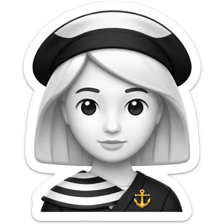 Emoji hermine du drapeau breton. Ne modifie par le design, je veux juste l'hermine en noir sticker
