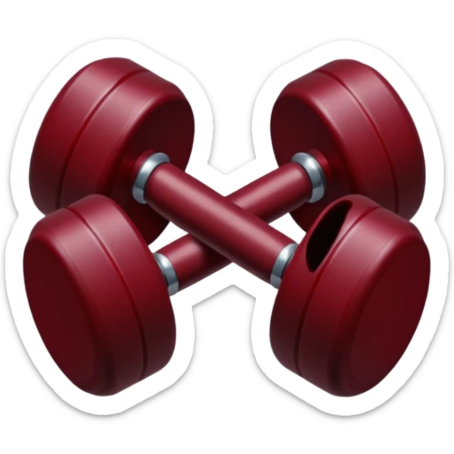 sticker de una pesa pequeña de color vino oscuro con rojo carmesí en full HD 4K sticker