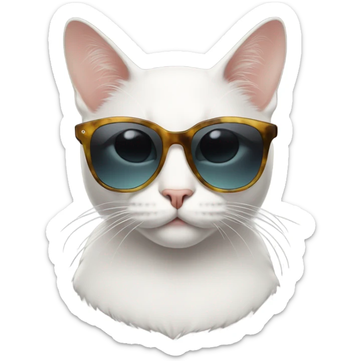 Cat with sunglasses sticker