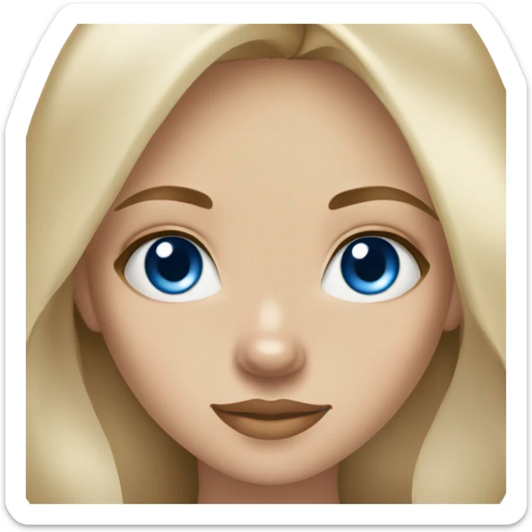 Blonde girl with hazel eyes and mildly tan skin with a blue eyes husky  sticker